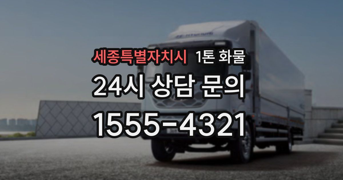 세종특별자치시 1톤 화물
