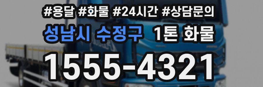 성남시 수정구 1톤 화물