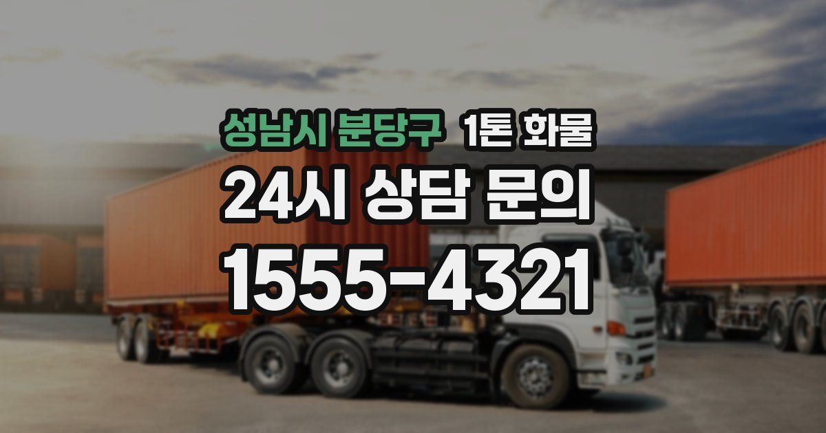 성남시 분당구 1톤 화물