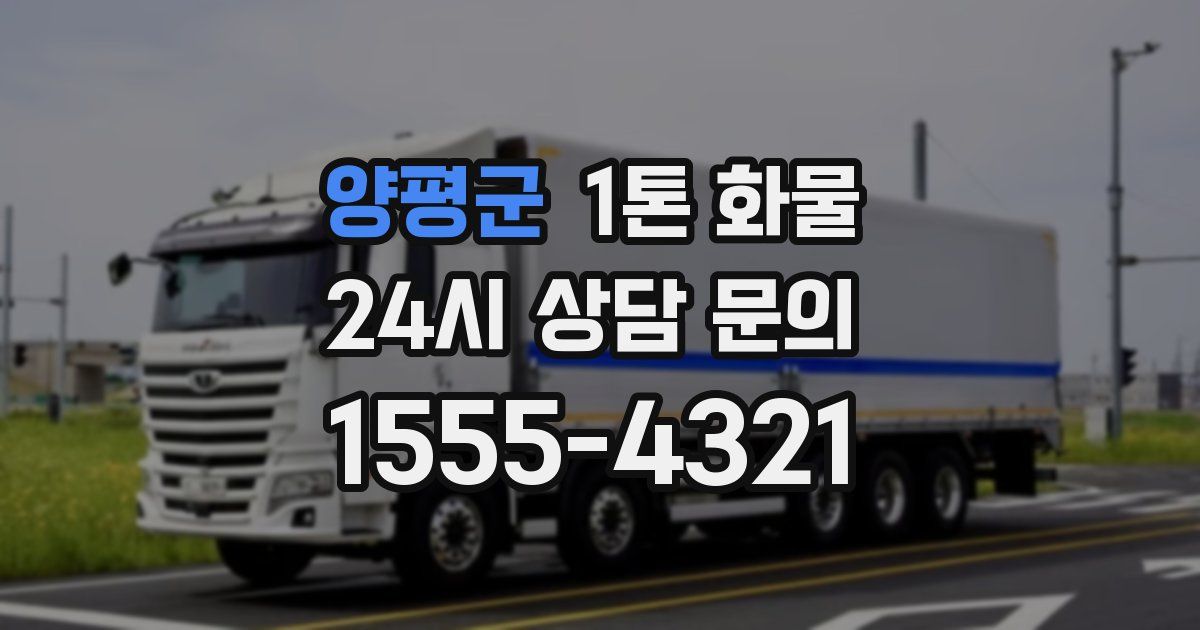 양평군 1톤 화물