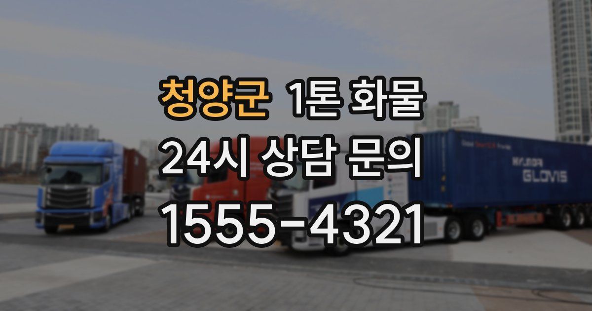 청양군 1톤 화물
