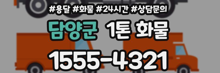 담양군 1톤 화물