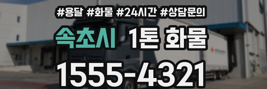 속초시 1톤 화물