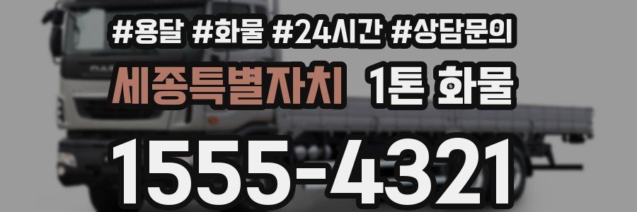 세종특별자치 1톤 화물
