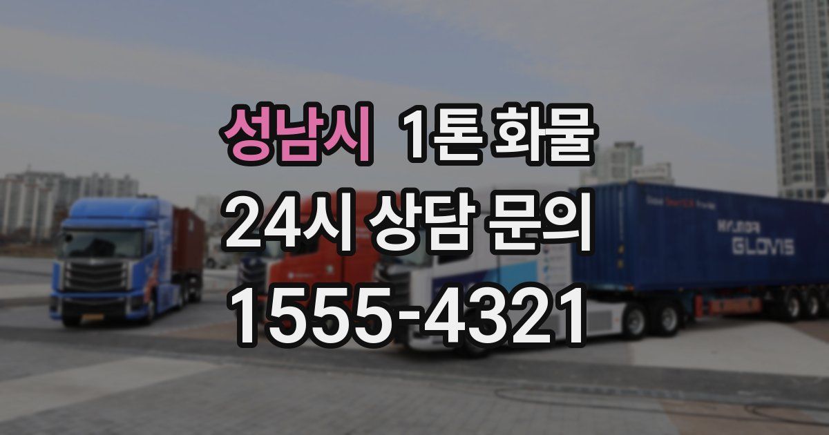 성남시 1톤 화물