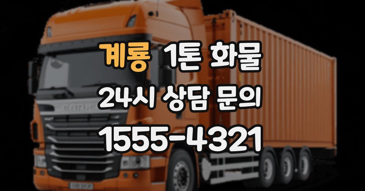 계룡 1톤 화물