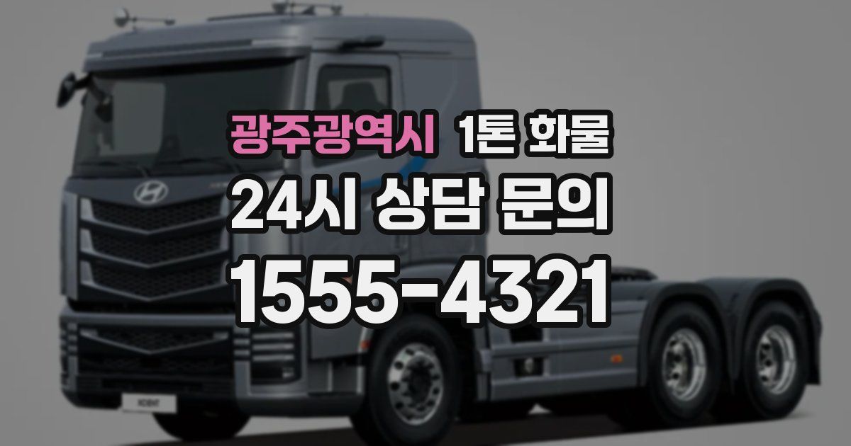 광주광역시 1톤 화물