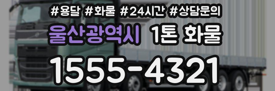 울산광역시 1톤 화물