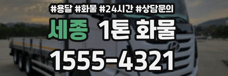 세종 1톤 화물