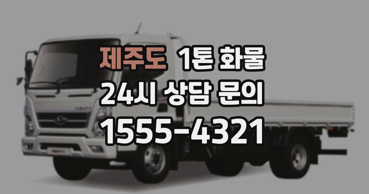 제주도 1톤 화물