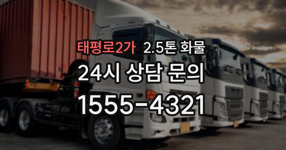 태평로2가 2.5톤 화물