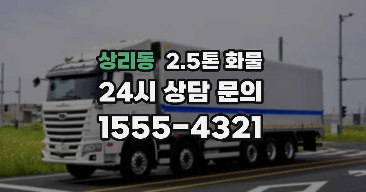 상리동 2.5톤 화물