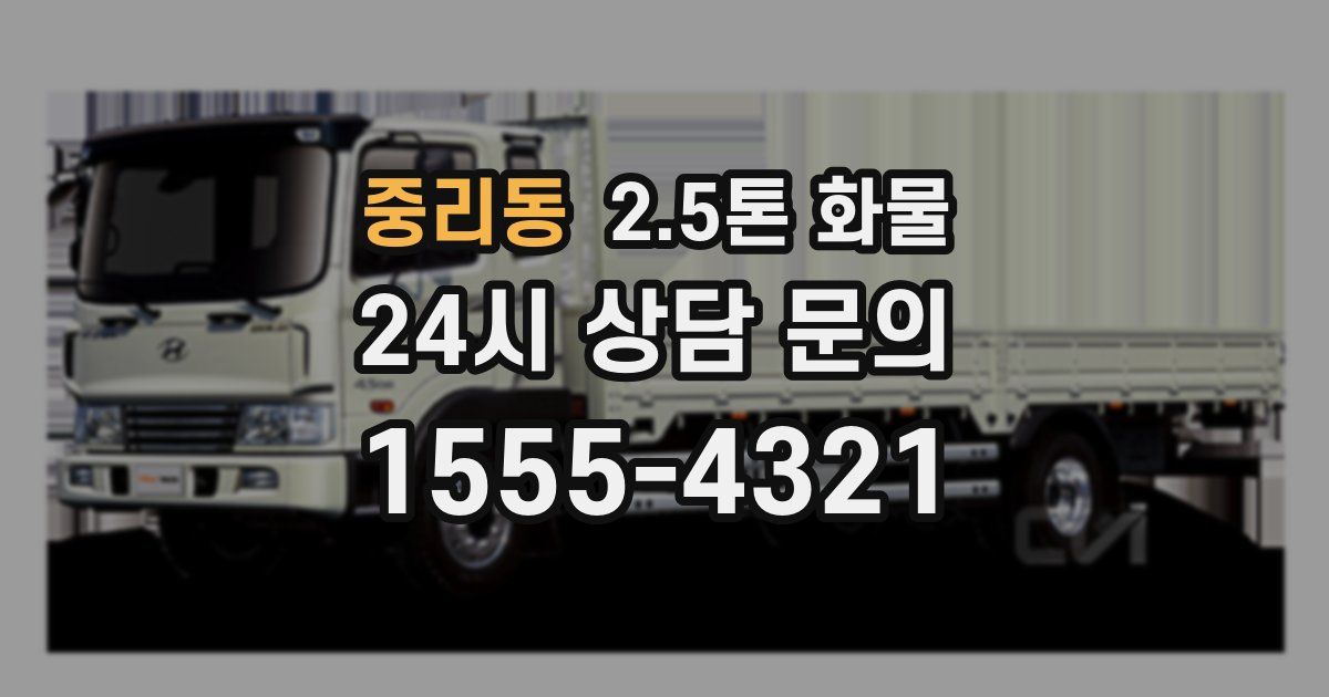 중리동 2.5톤 화물