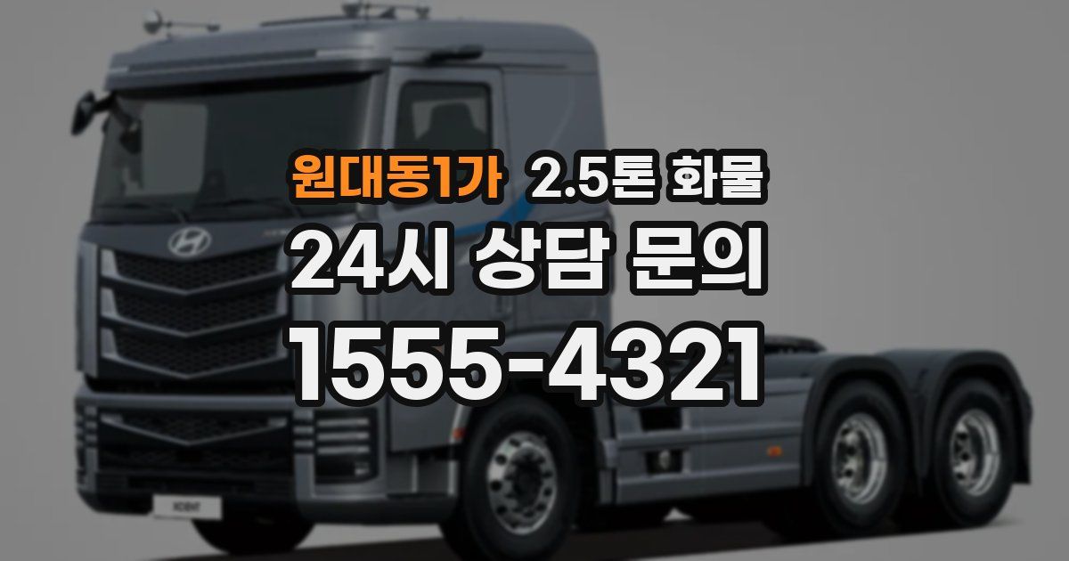 원대동1가 2.5톤 화물