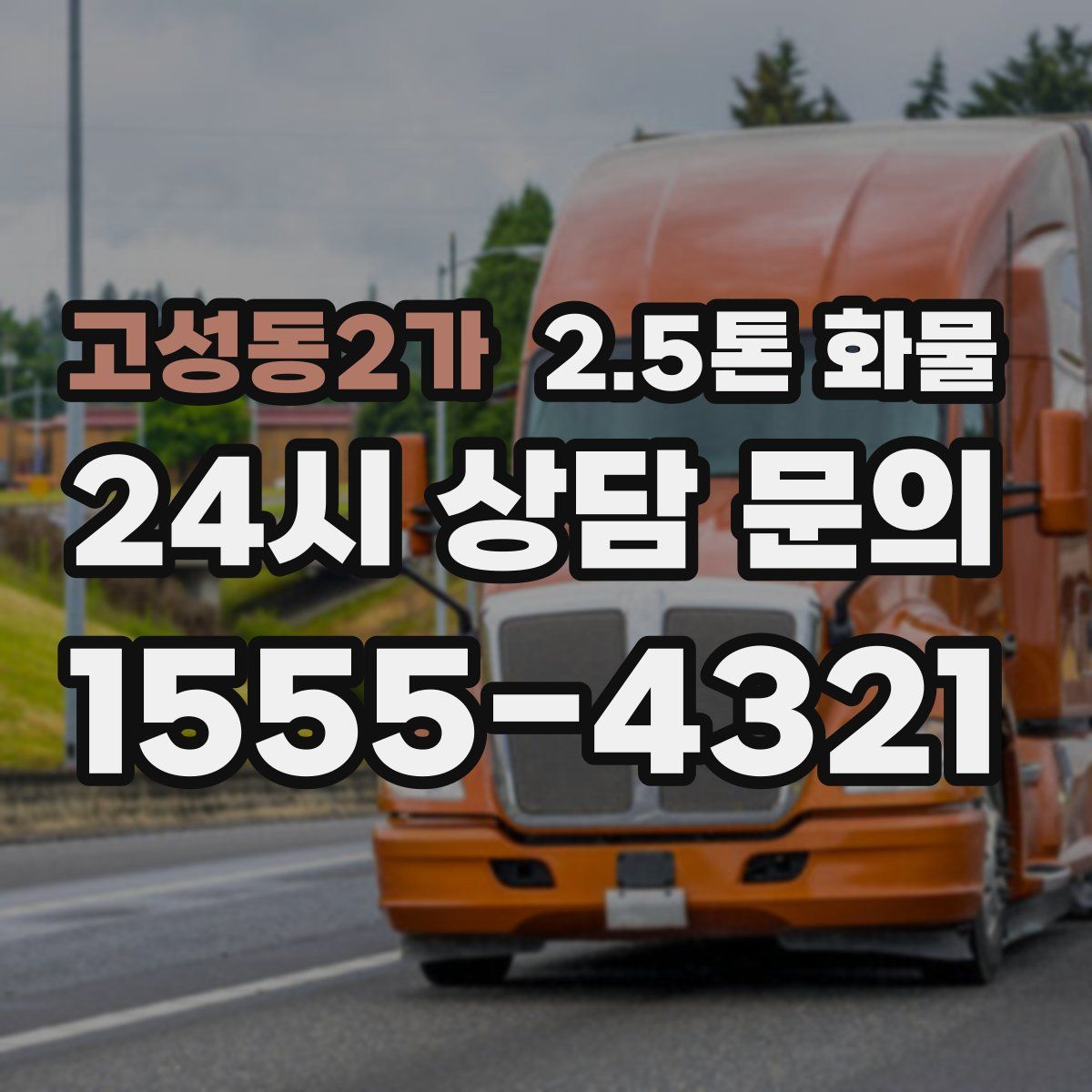 고성동2가 2.5톤 화물