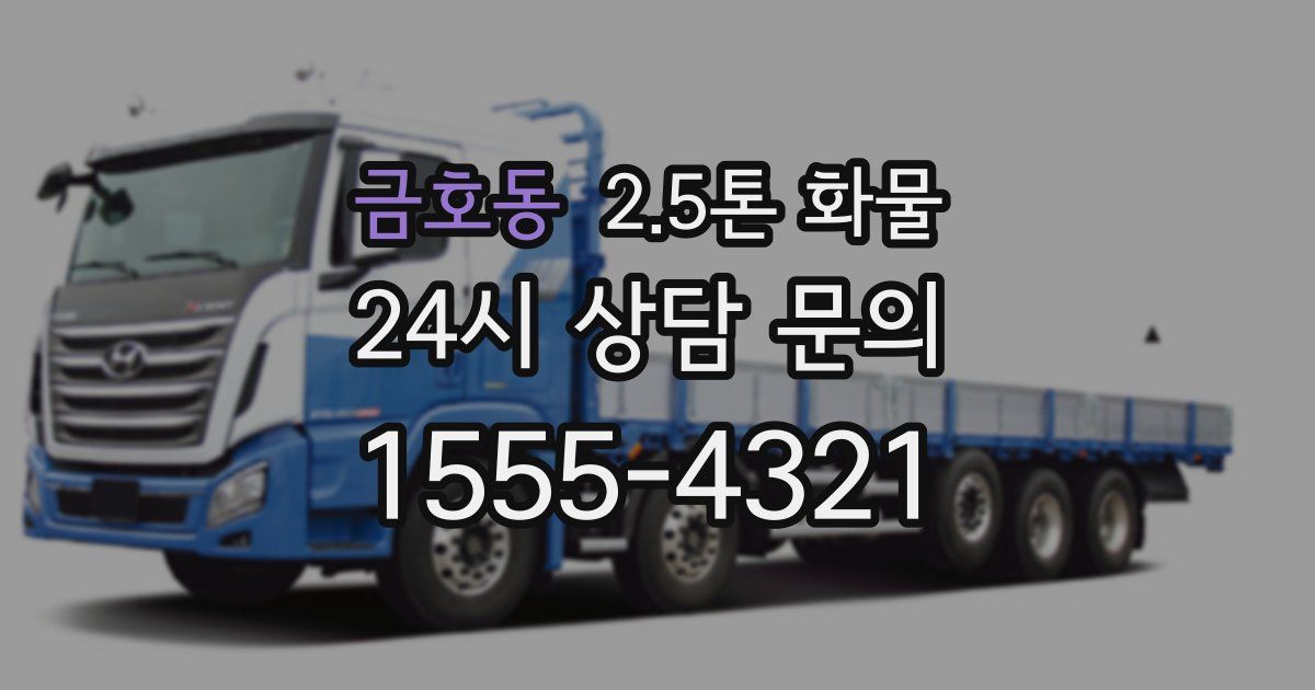 금호동 2.5톤 화물