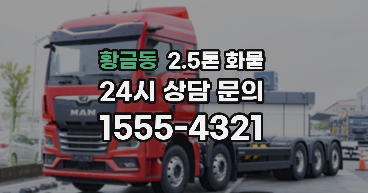 황금동 2.5톤 화물