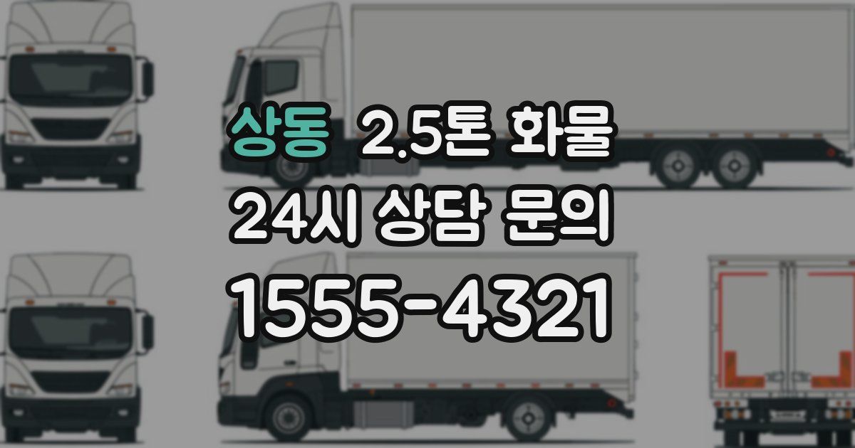 상동 2.5톤 화물