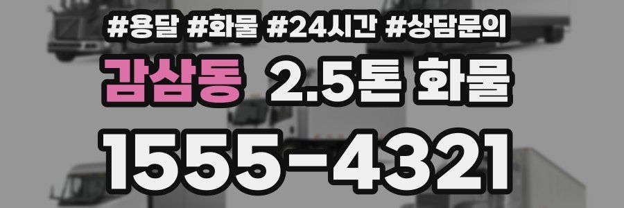 감삼동 2.5톤 화물