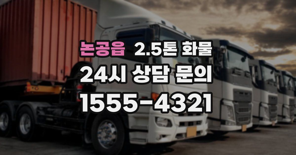 논공읍 2.5톤 화물