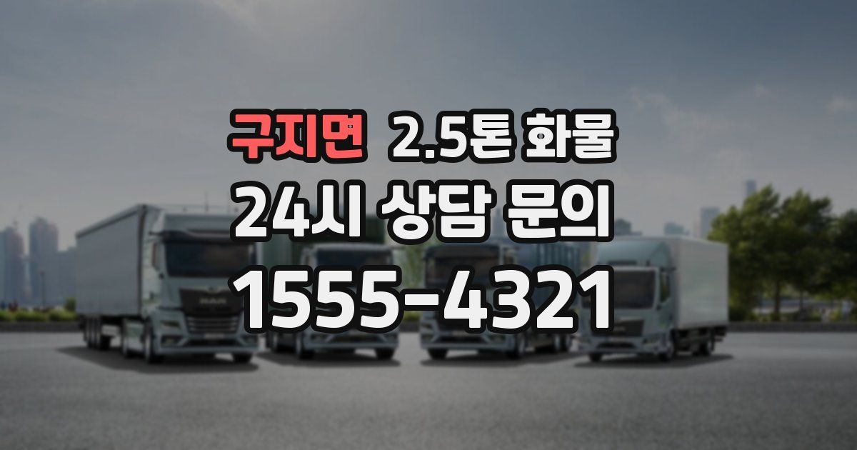 구지면 2.5톤 화물