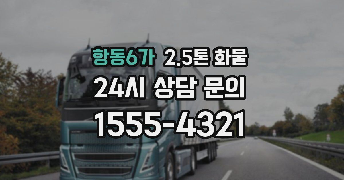 항동6가 2.5톤 화물