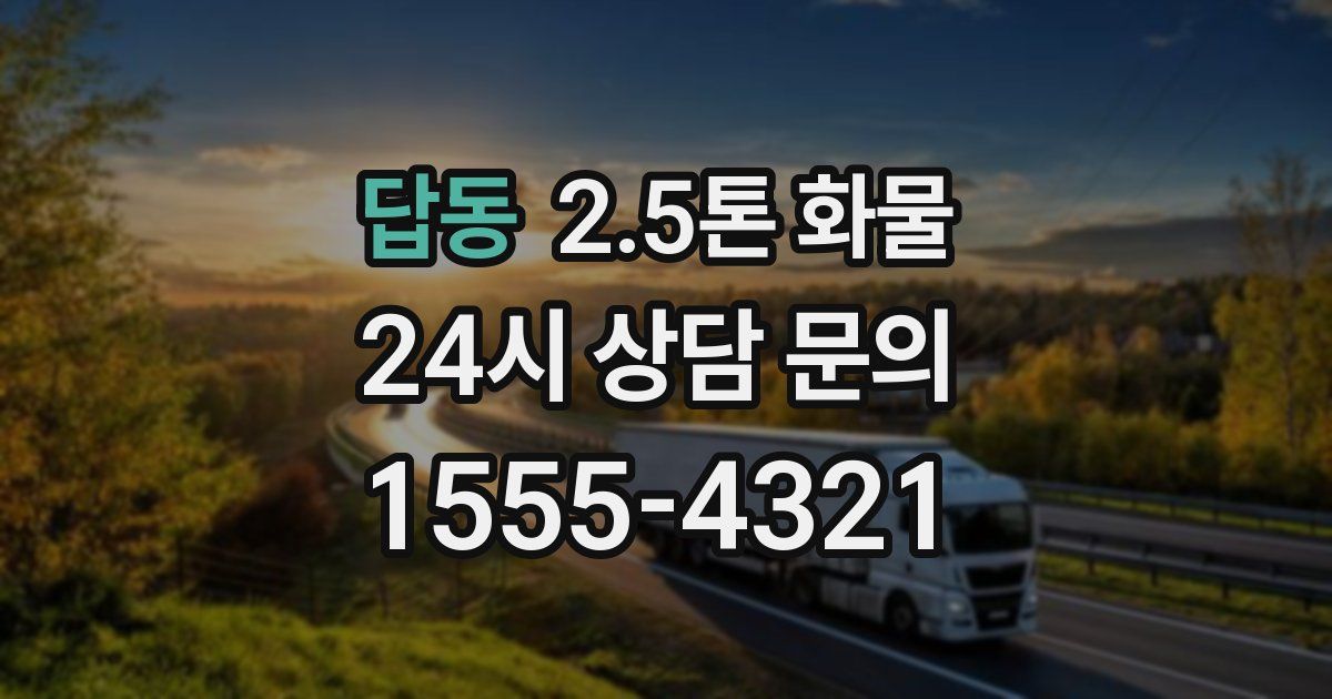 답동 2.5톤 화물