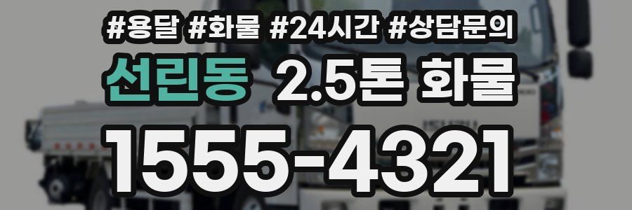선린동 2.5톤 화물