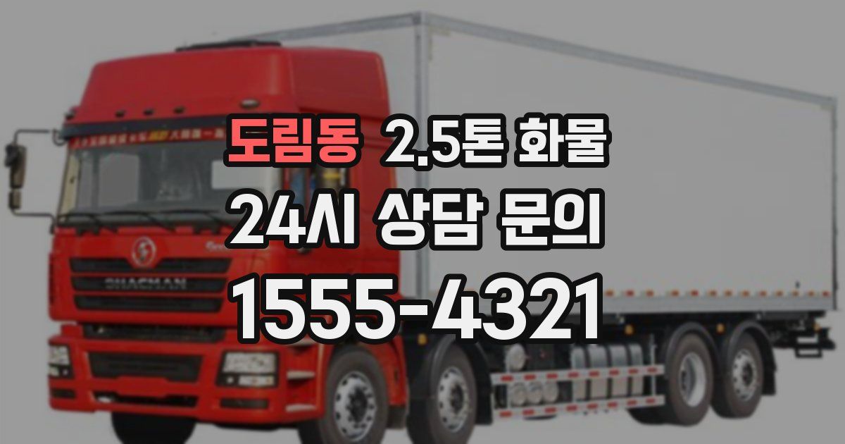 도림동 2.5톤 화물