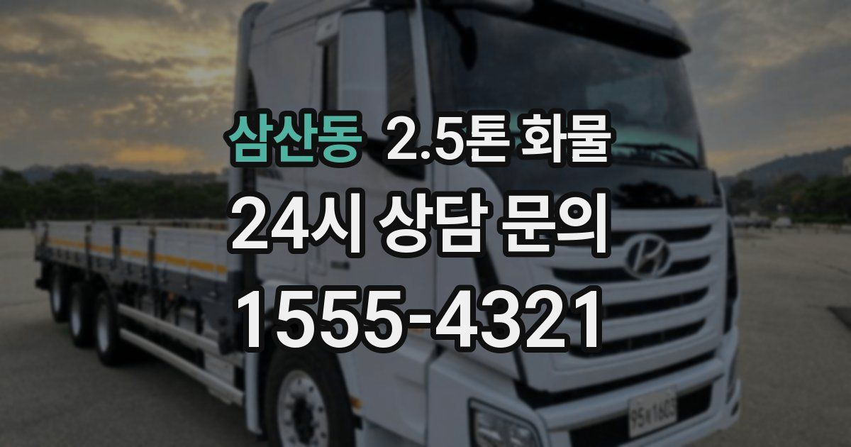 삼산동 2.5톤 화물