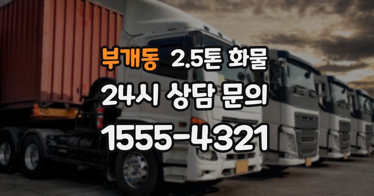부개동 2.5톤 화물