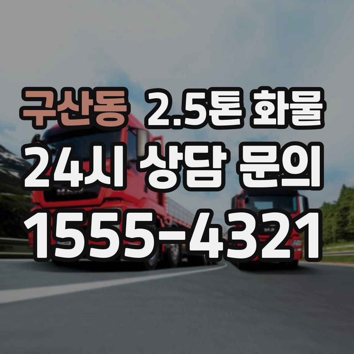 구산동 2.5톤 화물