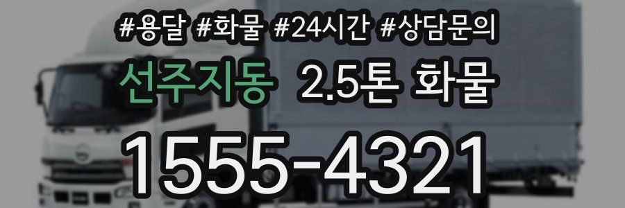 선주지동 2.5톤 화물