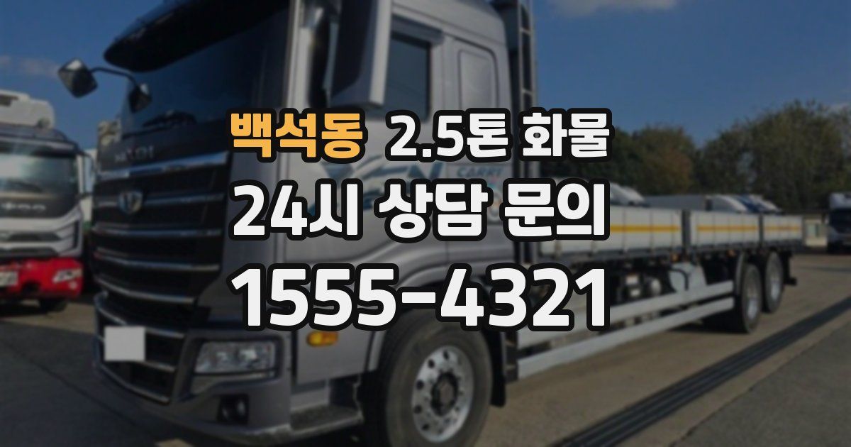 백석동 2.5톤 화물