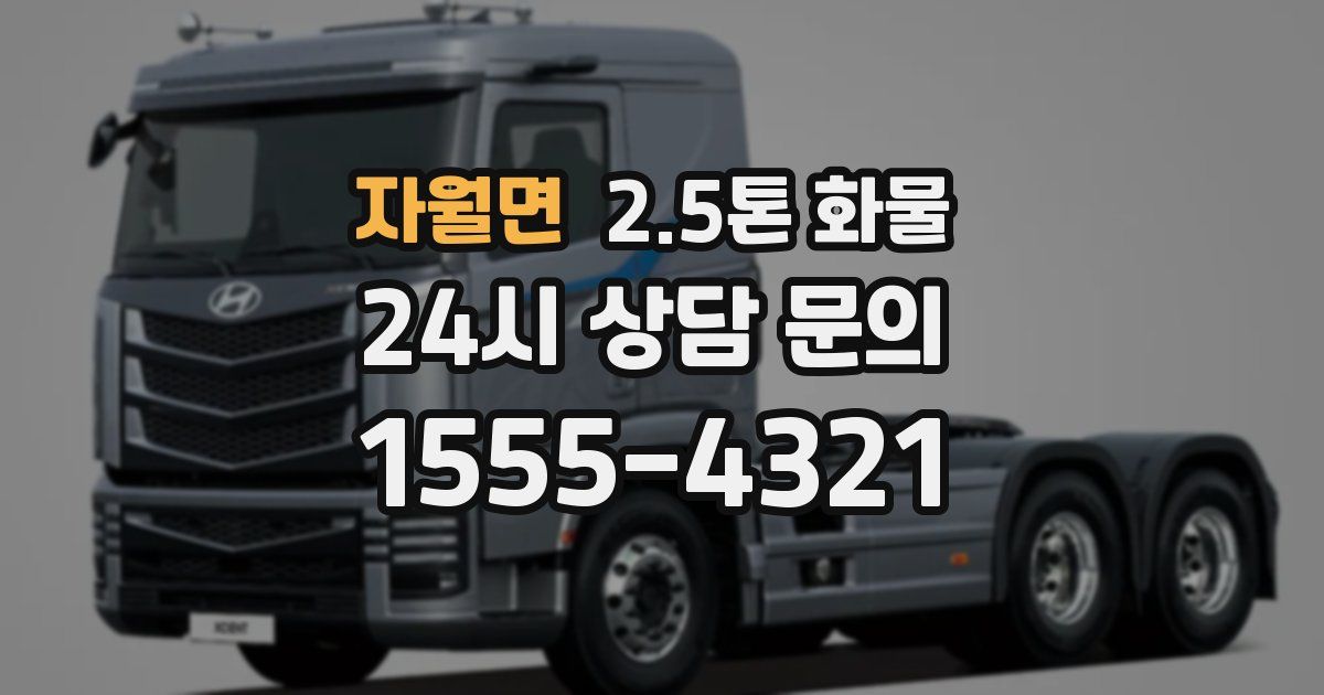 자월면 2.5톤 화물