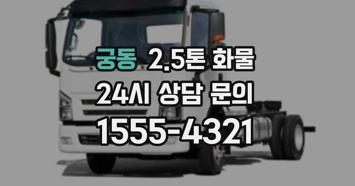 궁동 2.5톤 화물