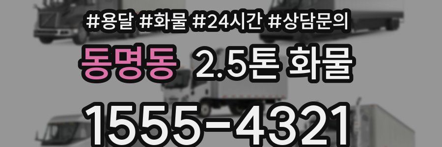 동명동 2.5톤 화물