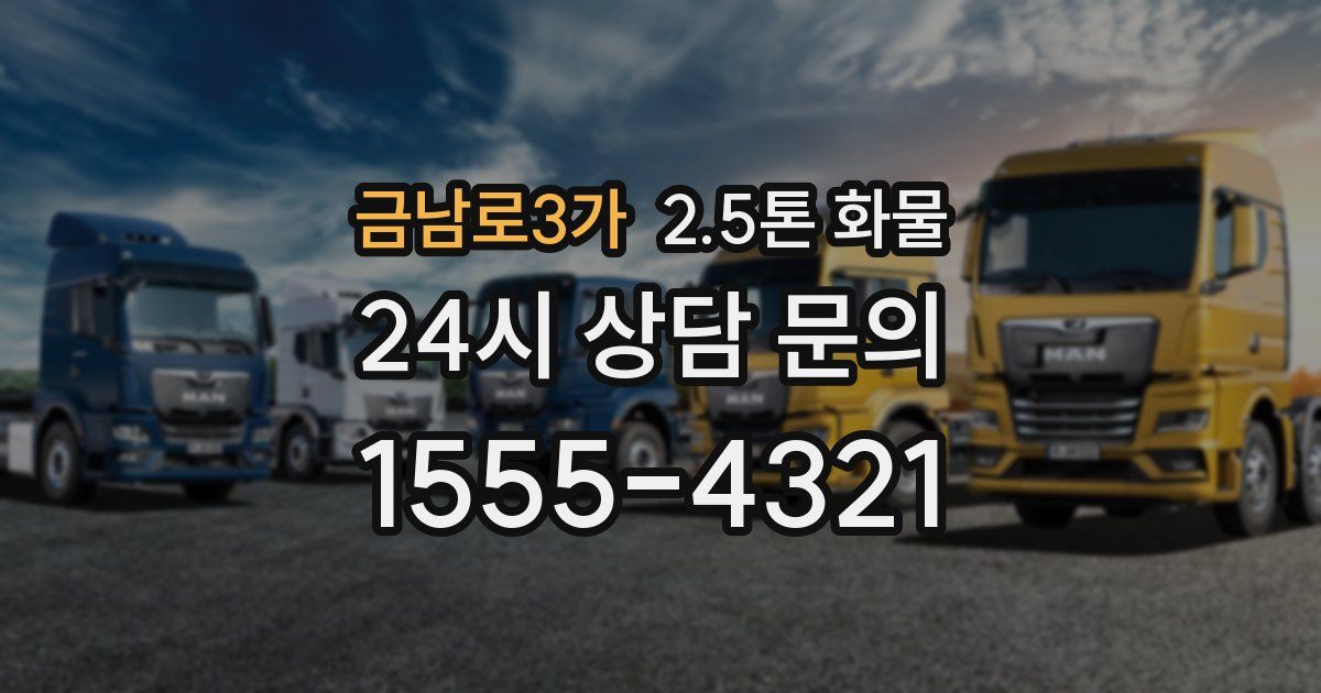 금남로3가 2.5톤 화물