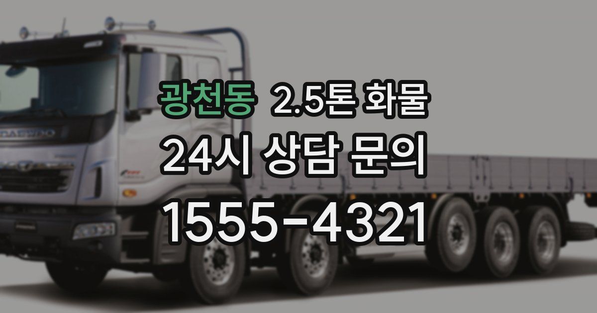 광천동 2.5톤 화물