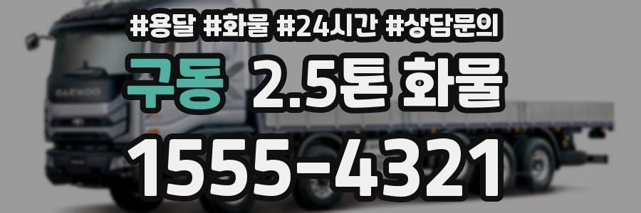 구동 2.5톤 화물