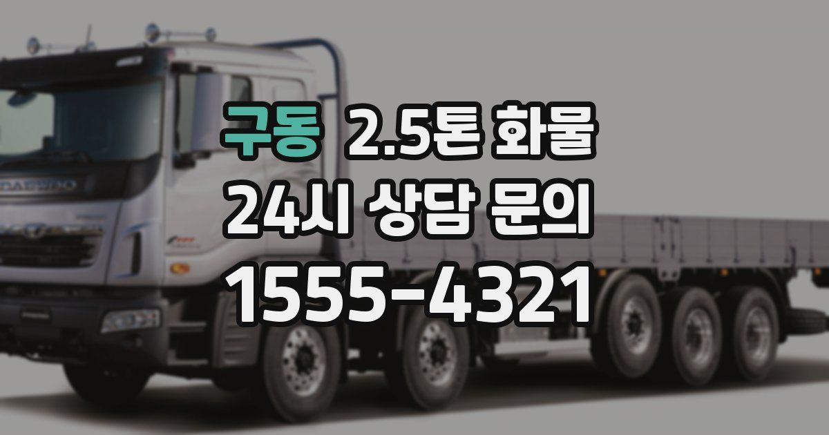 구동 2.5톤 화물