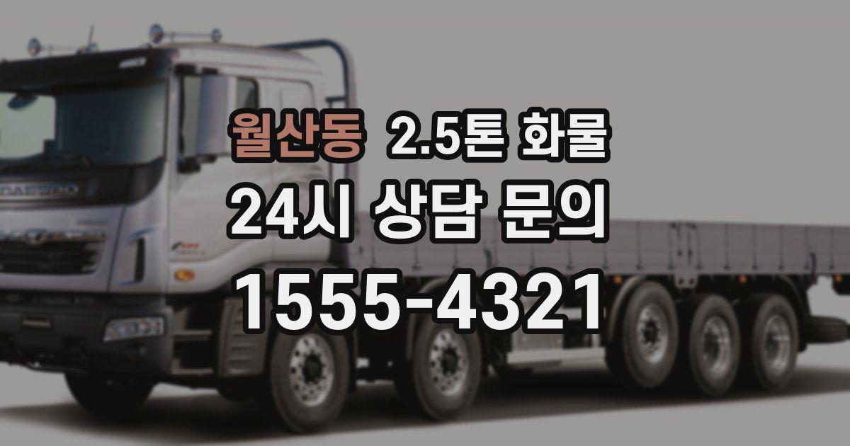 월산동 2.5톤 화물