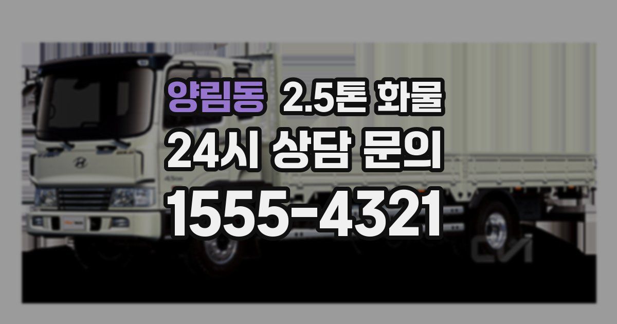 양림동 2.5톤 화물