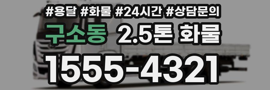 구소동 2.5톤 화물