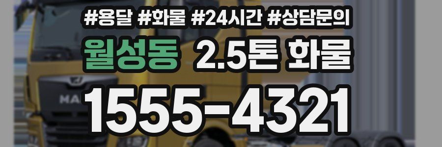 월성동 2.5톤 화물