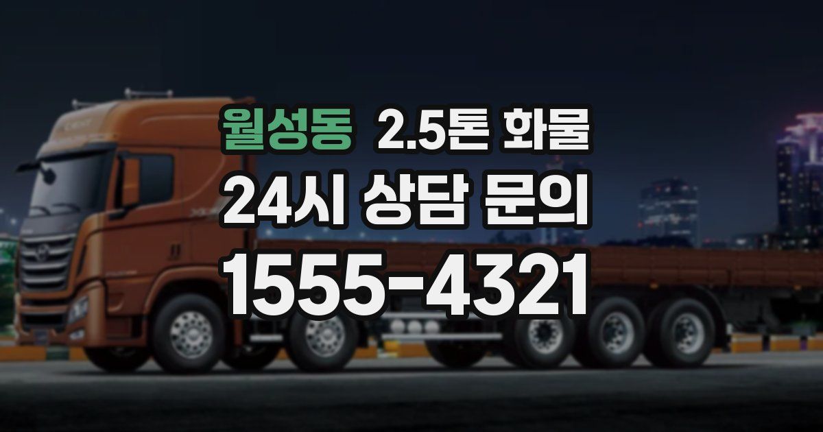 월성동 2.5톤 화물