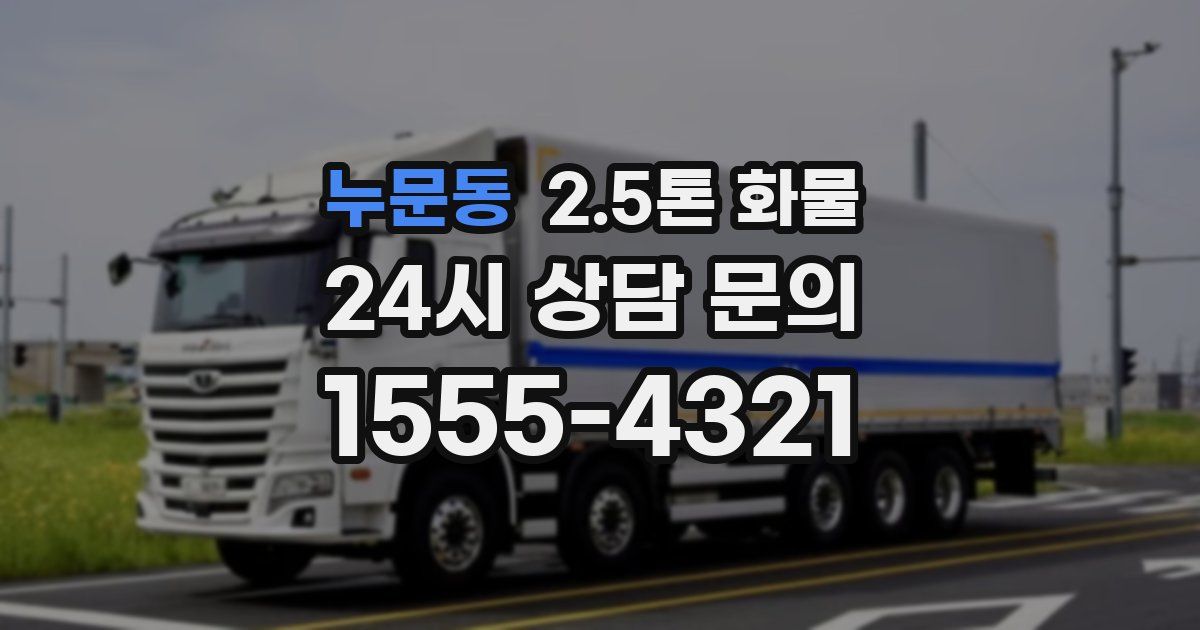 누문동 2.5톤 화물