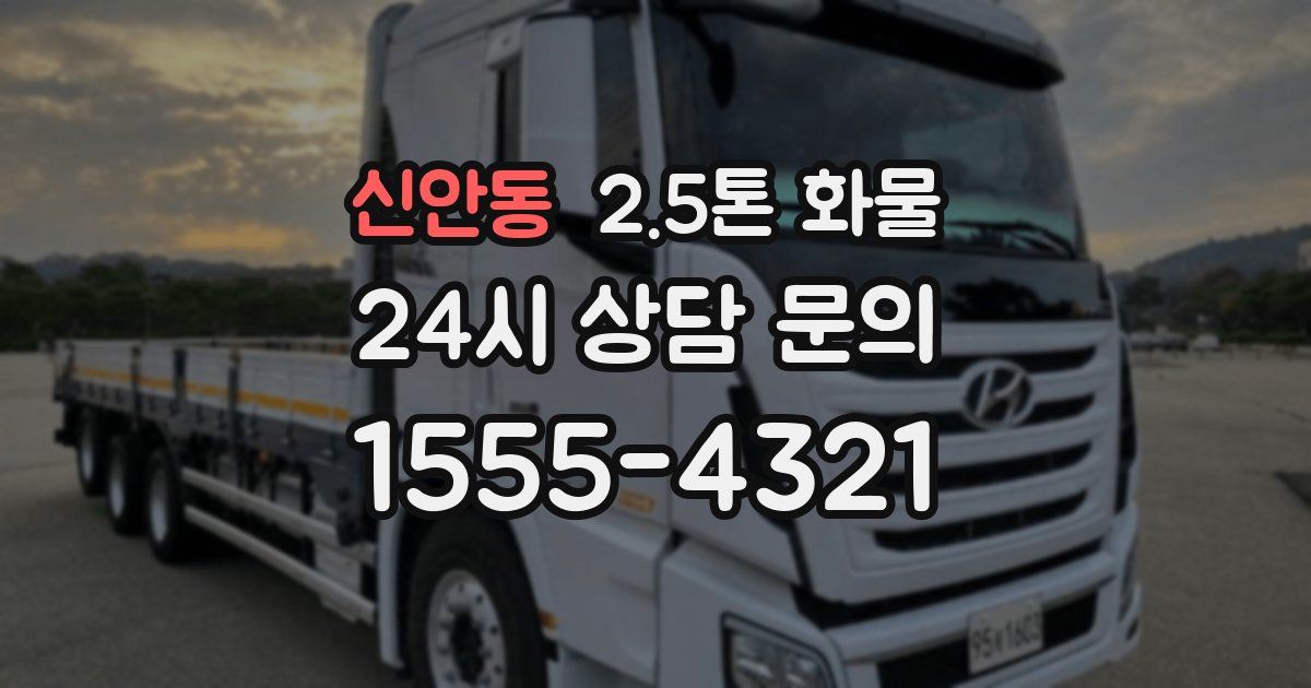 신안동 2.5톤 화물