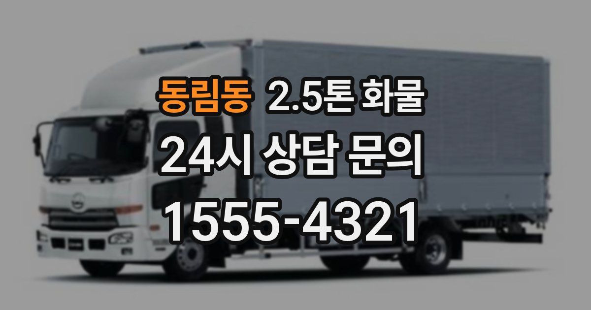 동림동 2.5톤 화물