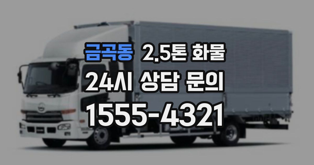 금곡동 2.5톤 화물